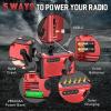PRUNUS J-361 Emergency Weather Radio, 9250mWh Power Bank,AA Batteries/Hand Crank/Solar/USB Charging, NOAA/AM/FM, LED Flashlight,SOS Alarm & Flashlight, 1 Pack view 2