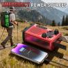 PRUNUS J-361 Emergency Weather Radio, 9250mWh Power Bank,AA Batteries/Hand Crank/Solar/USB Charging, NOAA/AM/FM, LED Flashlight,SOS Alarm & Flashlight, 1 Pack view 4