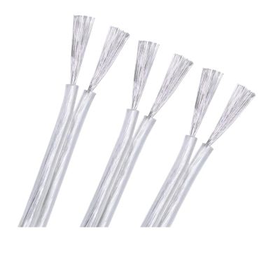 RVB Parallel Transparent Cable 2P 22/20/18/17/15/13AWG Insulation Flame Retardant Led/Light Box Wire Speaker Cable Power Cord(1Meter,2P 17AWG 1mm2)