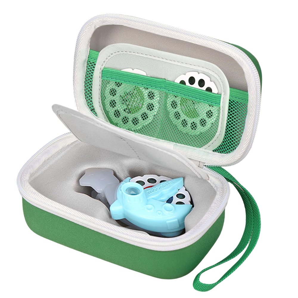 Tourmate Hard Case Compatible for Moonlite Mini Projector and Story Reels, Storybook Projector Protective Storage Shell, CASE ONLY (Green&White)