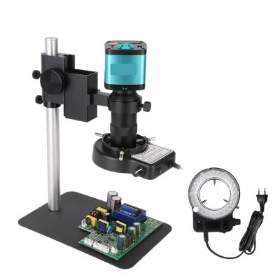 4K 48MP HDMI USB 60FPS Monocular Video Microscope Sets 38MP/16MP/13MP/8MP Digital Camera Lens 130X(150X 13MP HDMI VGA)