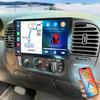 10.1 Inch Double Din Car Radio for 1997-2004 Ford F150 with Wireless CarPlay Android Auto, 4G+64G Android 14 IPS Touchscreen F-150 Car Stereo Support GPS FM BT WiFi Bluetooth AHD Camera view 1