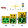 LED Radar Speed Limit Sign - Solar-Powered, Speed Detection & Traffic Calming for Neighborhoods & Roads - Rust-Free Aluminum (Yellow, 20*27) view 2