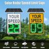 LED Radar Speed Limit Sign - Solar-Powered, Speed Detection & Traffic Calming for Neighborhoods & Roads - Rust-Free Aluminum (Yellow, 20*27) view 3