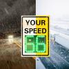 LED Radar Speed Limit Sign - Solar-Powered, Speed Detection & Traffic Calming for Neighborhoods & Roads - Rust-Free Aluminum (Yellow, 20*27) view 4