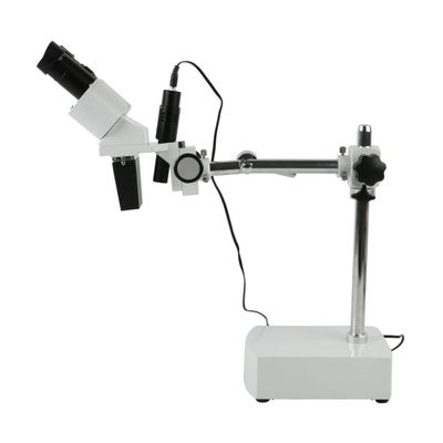 Lab Microscope Slides Widefield Binocular Stereo Microscope 5X/10X/15X/20X with Boom Arm Stand Spot Light Microscope Parts(10X)