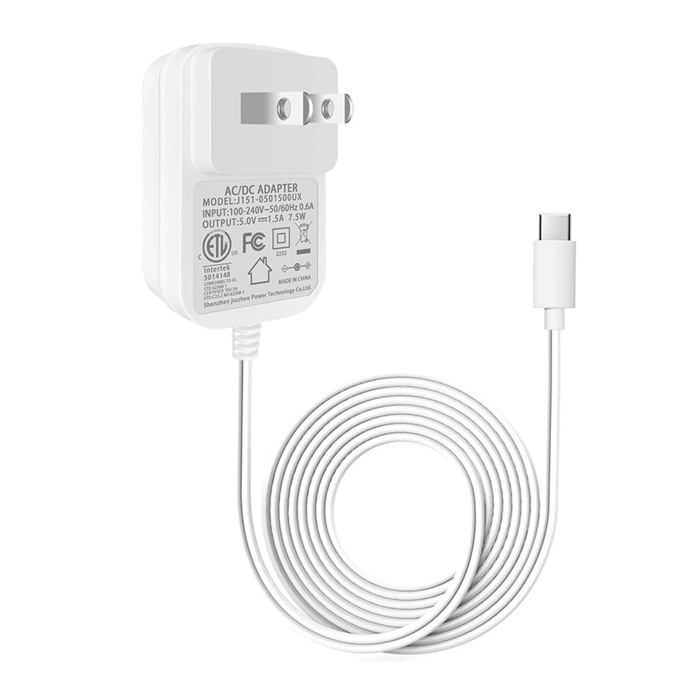 White Power Cable 5V 1.5A Adapter