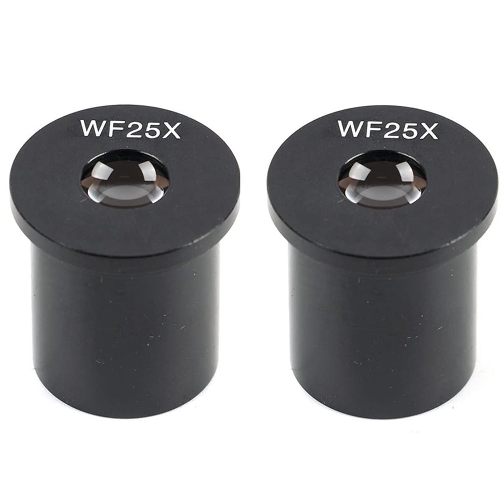 Lab Microscope Slides 2pcs/Set WF5X WF10X WF16X WF20X WF25X WF30X Biological Microscope Eyepieces Accessory 23.2mm Diameter Microscope Parts(WF25x-23.2mm 23.2mm)