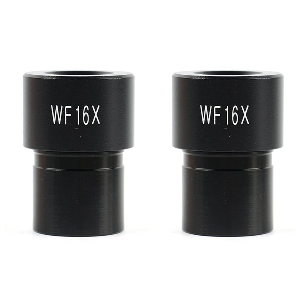 Lab Microscope Slides 2pcs/Set WF5X WF10X WF16X WF20X WF25X WF30X Biological Microscope Eyepieces Accessory 23.2mm Diameter Microscope Parts(WF16x-23.2mm)