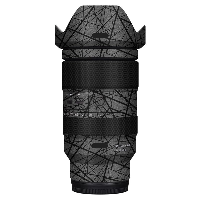 35 150 Camera Lens Skin Coat Wrap Protective Film Body Decal Anti-Scratch Sticker fit for Tamron 35-150mm F2-2.8 fit for Nikon Mount(Cross Gray)
