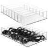 2 Clear Cable Organizing Boxes, Stackable with Adjustable Dividers for Cords, Chargers, and Small Office Items, Perfect for Desk Or Drawer view 1