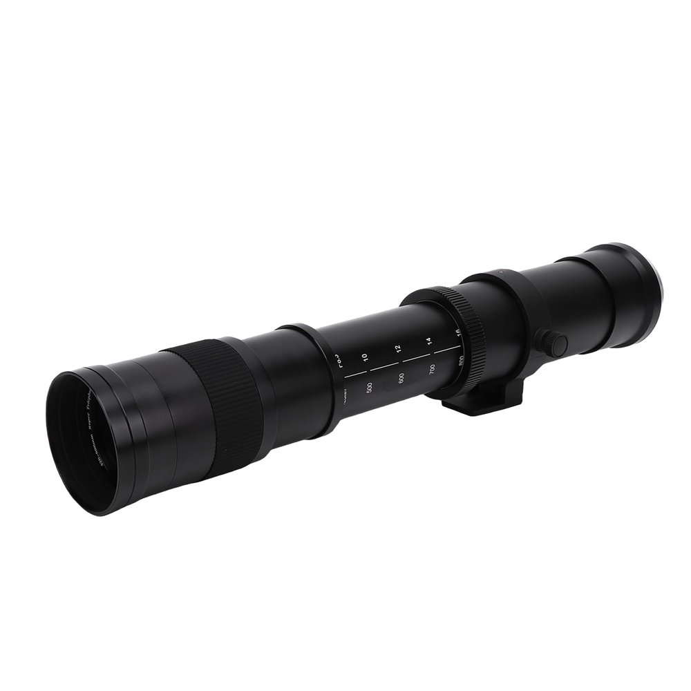 XUMIUZIY 420-800mm Telephoto Zoom Lens, F8.3-16 Manual Focus Telephoto Lens for RF Mount Mirrorless Cameras (Black)