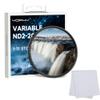 72MM Variable ND Filters ND2-2000 (1-11 Stops) ND Camera Lens Filter-32 Multi-Coated Adjustable Neutral Density Filter for DSLR Mirrorless Cameras with Cleaning Cloths view 1