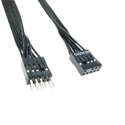 QQEURZSF 9Pin AC97 HD Audio Motherboard Extension Cable Male to Female 24AWG Wire for Computer Mainboard Host Case Chassis Front Panel