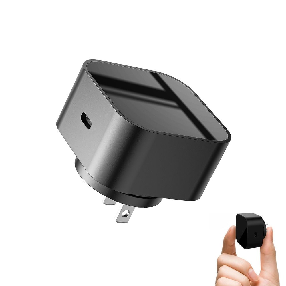 LIZVIE Hidden Camera Charger, 1080P HD Wide-Angle Spy Cam Charger with Night Vision, App Control, Ideal for Home, Office, or Pet Monitoring.