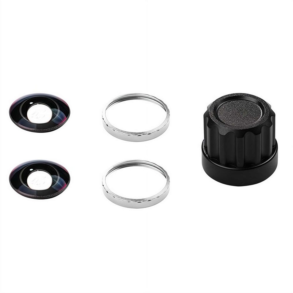 Replacement Lens Kit for Insta360 X5 - HD Optical Glass Lens with Aluminum Tool & Multi-Color Rings, Easy DIY Swap for Uninterrupted Shooting (Silver Ring Double Set)