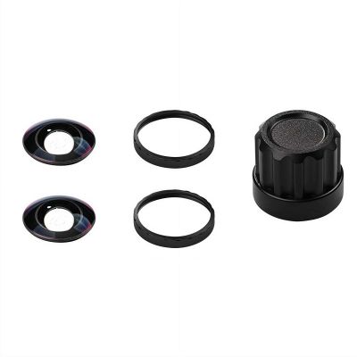 Replacement Lens Kit for Insta360 X5 - HD Optical Glass Lens with Aluminum Tool & Multi-Color Rings, Easy DIY Swap for Uninterrupted Shooting (Black Ring Double Set)