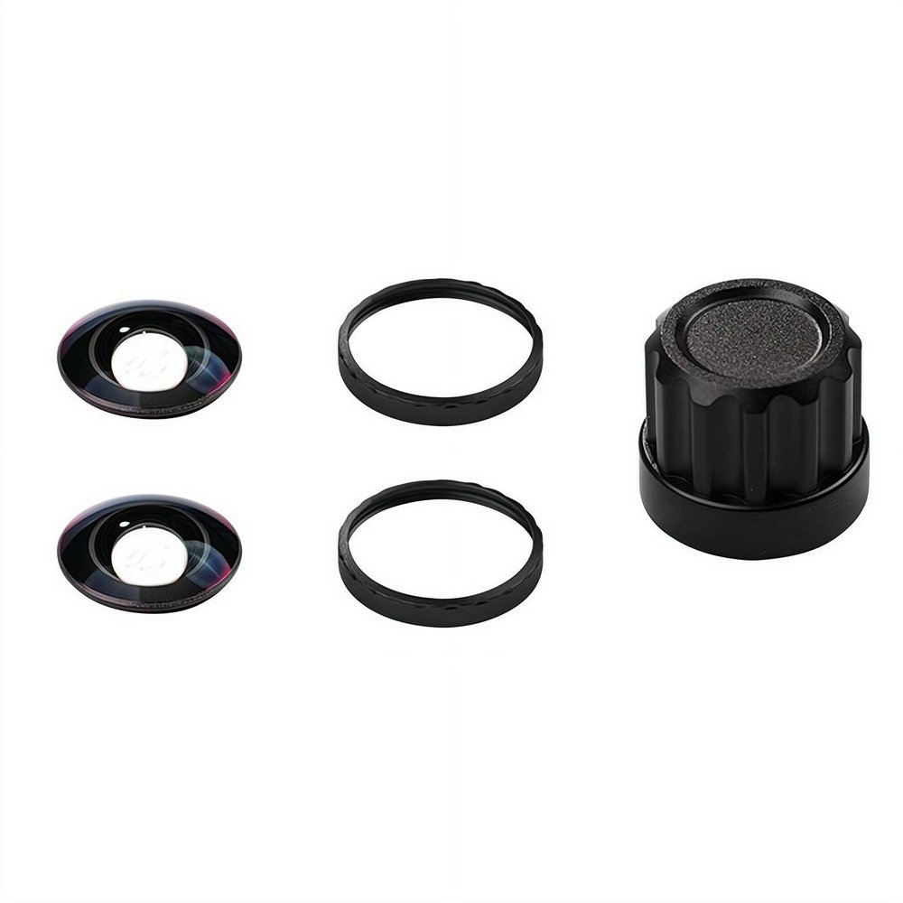 Replacement Lens Kit for Insta360 X5 - HD Optical Glass Lens with Aluminum Tool & Multi-Color Rings, Easy DIY Swap for Uninterrupted Shooting (Black Ring Double Set)