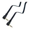 Treayes 3J 4J Bend Audio AUX Connection Cable Audio Car Mounted 3.5mm Male to Male Double Head Plug in Computer Flat Earphones(0.1M,3J) view 1