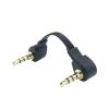 Treayes 3J 4J Bend Audio AUX Connection Cable Audio Car Mounted 3.5mm Male to Male Double Head Plug in Computer Flat Earphones(0.1M,3J) view 2