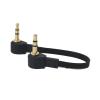 Treayes 3J 4J Bend Audio AUX Connection Cable Audio Car Mounted 3.5mm Male to Male Double Head Plug in Computer Flat Earphones(0.1M,3J) view 3