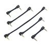 Treayes 3J 4J Bend Audio AUX Connection Cable Audio Car Mounted 3.5mm Male to Male Double Head Plug in Computer Flat Earphones(0.1M,3J) view 4