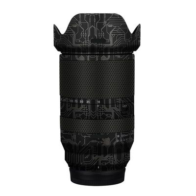 Lens Skin Vinyl Wrap Film Camera Protective Sticker for Tamron 18-300mm F3.5-6.3 fit for Fuji Mount Photography Accessories 18-300(Circuit Titanium)