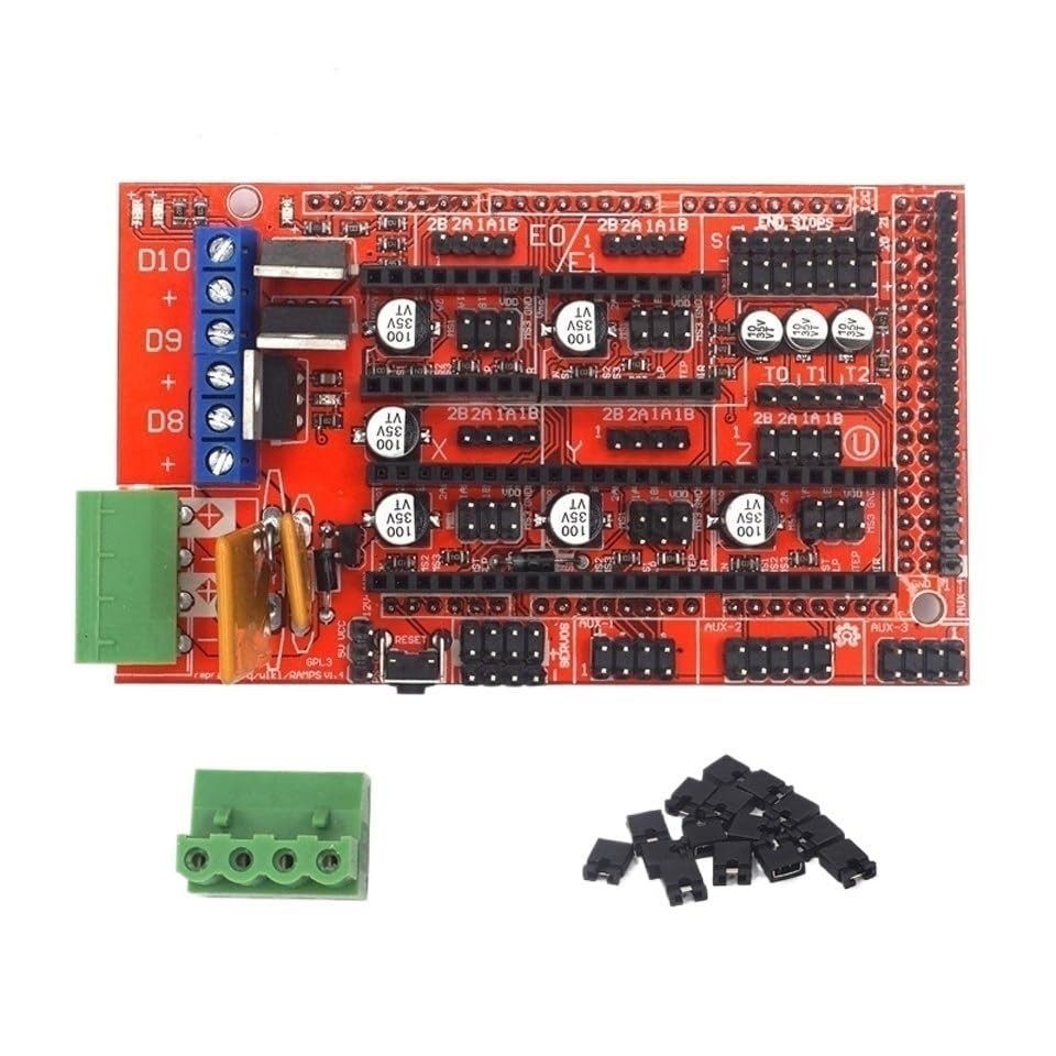 LNNDML 1pcs RAMPS1.4 Panel Part Motherboard 3D Printers Parts Shield Red Black Controls Printer Accessories(RAMPS 1.4)