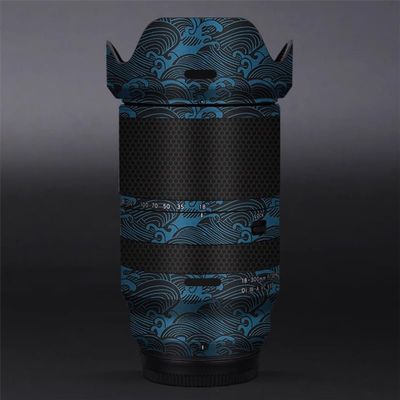 Lens Skin Vinyl Wrap Film Camera Protective Sticker for Tamron 18-300mm F3.5-6.3 fit for Fuji Mount Photography Accessories 18-300(Wave Blue)