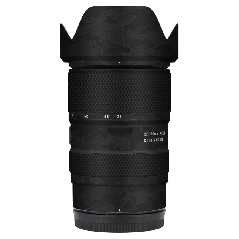 Camera Lens Skin Anti-Scratch Sticker for Tamron 28-75mm F2.8 G2 fit for Nikon Mount Coat Vinyl Protective Film Decals 28-75 F 2.8 G 2(Knight Black)