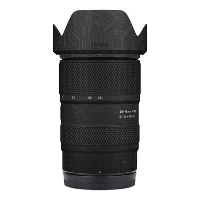 Camera Lens Skin Anti-Scratch Sticker for Tamron 28-75mm F2.8 G2 fit for Nikon Mount Coat Vinyl Protective Film Decals 28-75 F 2.8 G 2(Circuit Black)