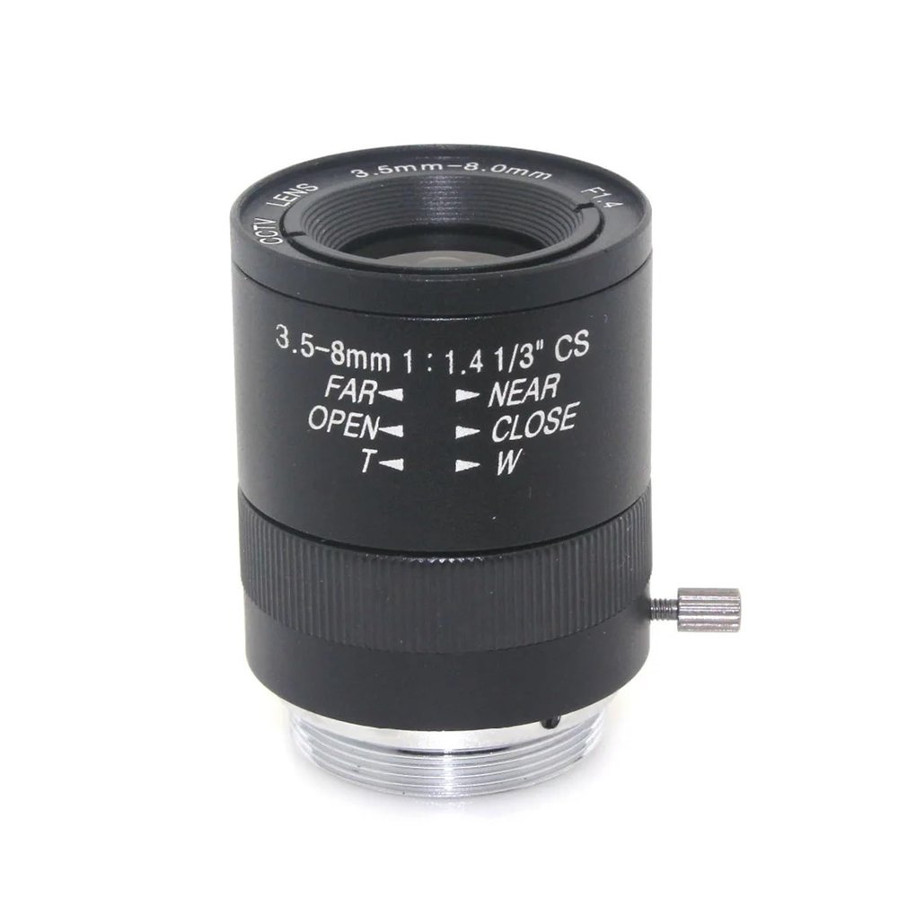 3.5-8mm CS Mount Varifocal Manual Iris Industrial Zoom CCTV Lens for CCTV Security Cameras