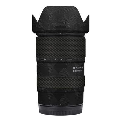 Camera Lens Skin Anti-Scratch Sticker for Tamron 28-75mm F2.8 G2 fit for Nikon Mount Coat Vinyl Protective Film Decals 28-75 F 2.8 G 2(Triangle Black)