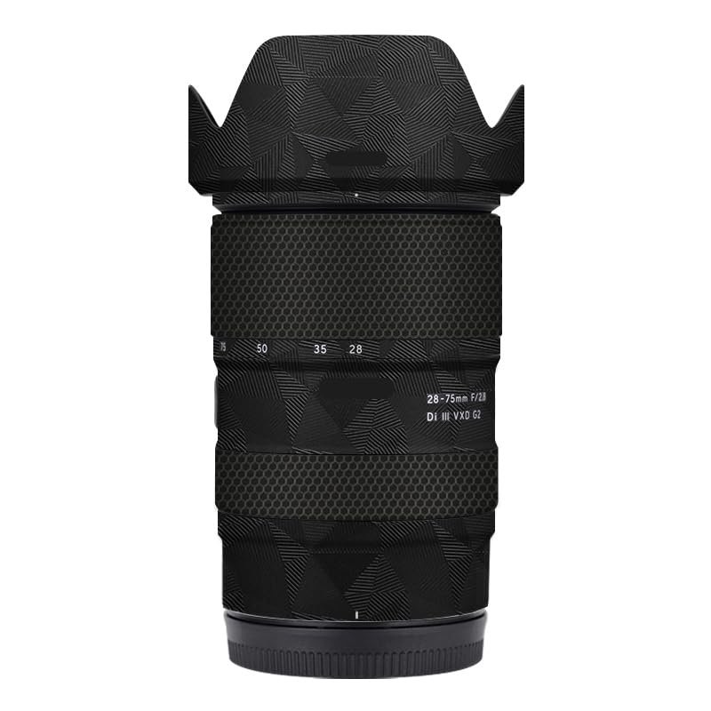 Camera Lens Skin Anti-Scratch Sticker for Tamron 28-75mm F2.8 G2 fit for Nikon Mount Coat Vinyl Protective Film Decals 28-75 F 2.8 G 2(Triangle Black)