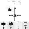 DJ50 Portable Tripod Light Stand 50cm Desktop Webcam Tripod Stand Two Section Adjustable Height 1/4 Universal Interface Load Capacity 1.5KG Suitable for Cameras LED Lights view 3