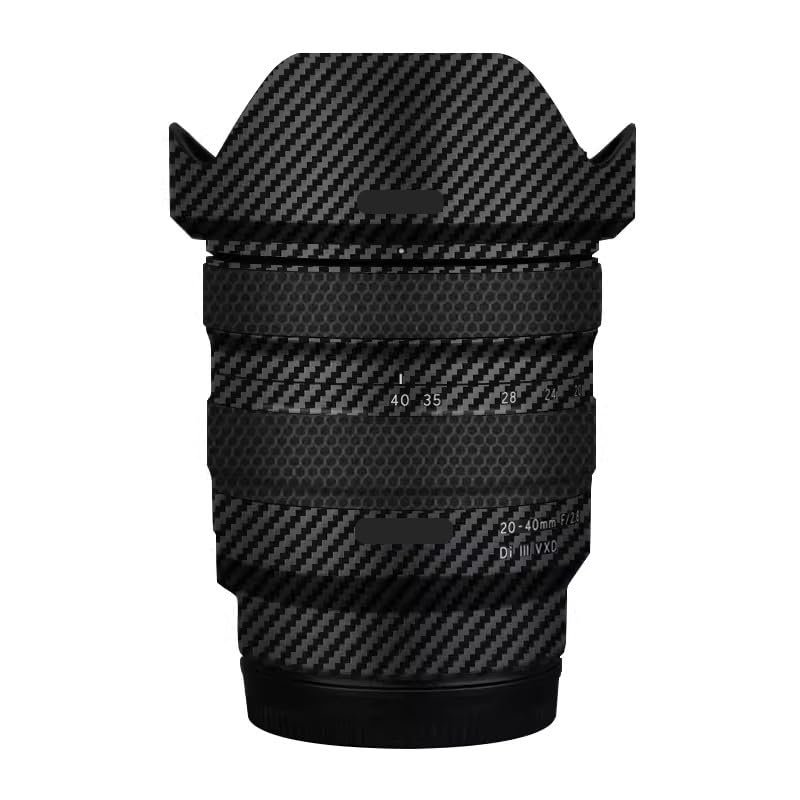 Camera Lens Sticker Coat Wrap Protective Film Body Protector Decal Skin for Tamron 20-40mm F2.8 fit for Sony Mount 20-40 F 2.8(Carbon Fiber Black)