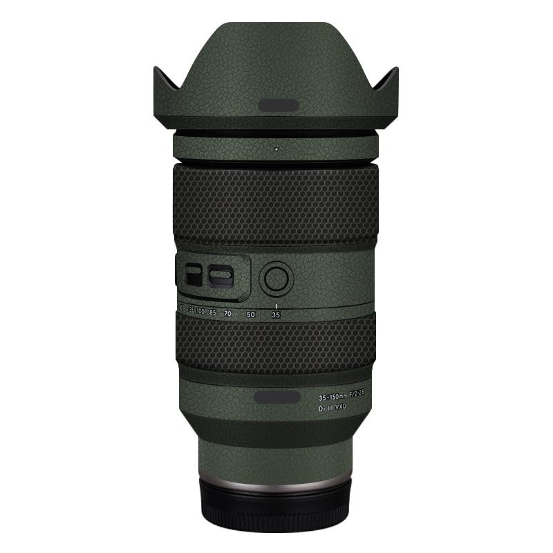 35 150 Camera Lens Skin Coat Wrap Protective Film Body Decal Anti-Scratch Sticker fit for Tamron 35-150mm F2-2.8 fit for Nikon Mount(Leather Green)