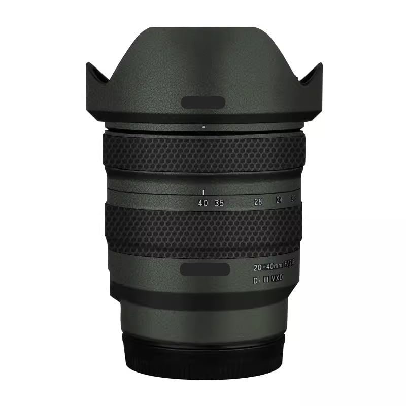 Camera Lens Sticker Coat Wrap Protective Film Body Protector Decal Skin for Tamron 20-40mm F2.8 fit for Sony Mount 20-40 F 2.8(Leather Green)