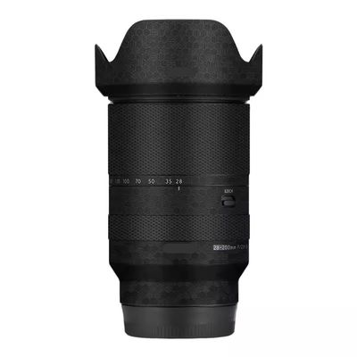 Lens Cap Skin Anti-Scratch Camera Sticker for Tamron 28-200mm fit for Sony Mount Protective Wrap Film Body Protector Decal 28-200(Honeycomb Black)