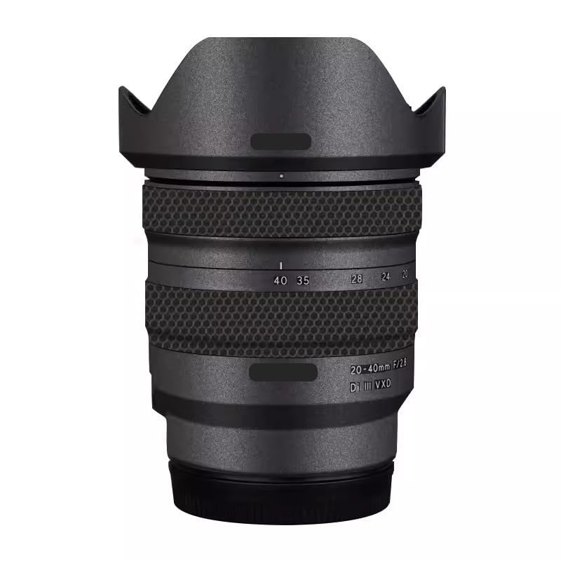 Camera Lens Sticker Coat Wrap Protective Film Body Protector Decal Skin for Tamron 20-40mm F2.8 fit for Sony Mount 20-40 F 2.8(Deep Gray)