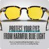 DREAM RECOVERY Blue Light Blocking Glasses for Computer, Gaming, Screen Fatigue - Day Amber Lenses for Screen Protection, Reduce Eye Strain and Improve Focus - Atlas Frame view 2