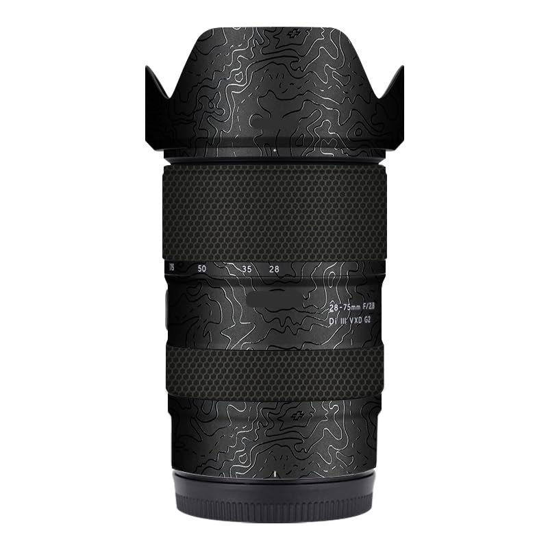 Camera Lens Skin Anti-Scratch Sticker for Tamron 28-75mm F2.8 G2 fit for Nikon Mount Coat Vinyl Protective Film Decals 28-75 F 2.8 G 2(Contour Black)