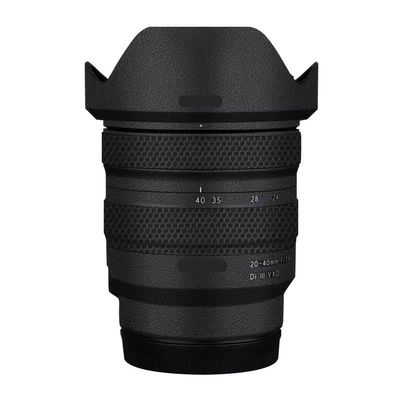 Camera Lens Sticker Coat Wrap Protective Film Body Protector Decal Skin for Tamron 20-40mm F2.8 fit for Sony Mount 20-40 F 2.8(Leather Black)