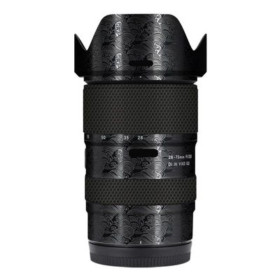 Camera Lens Skin Anti-Scratch Sticker for Tamron 28-75mm F2.8 G2 fit for Nikon Mount Coat Vinyl Protective Film Decals 28-75 F 2.8 G 2(Wave Black)
