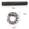 1PCS 1M Stainless Steel Spiral Hollow Fin Heat Sink for Tubular Cooling Tube Heat Conduction Heating Fin Tube Drying Radiator Parts(ID 25mm Height 7mm) view 2