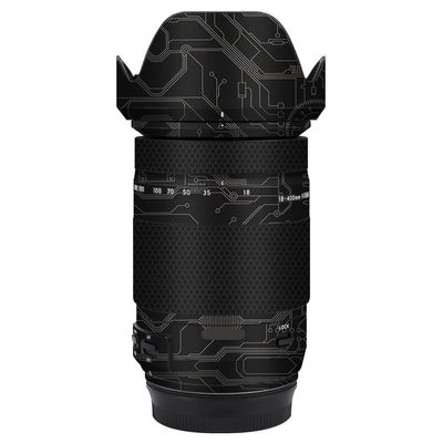 Camera Lens Sticker for Tamron 18-400mm F3.5-6.3 Di II VC HLD fit for Canon EF-Mount Macro Coat Wraps Film Protector Vinyl Decal Skin 18 400(Circuit Titanium)