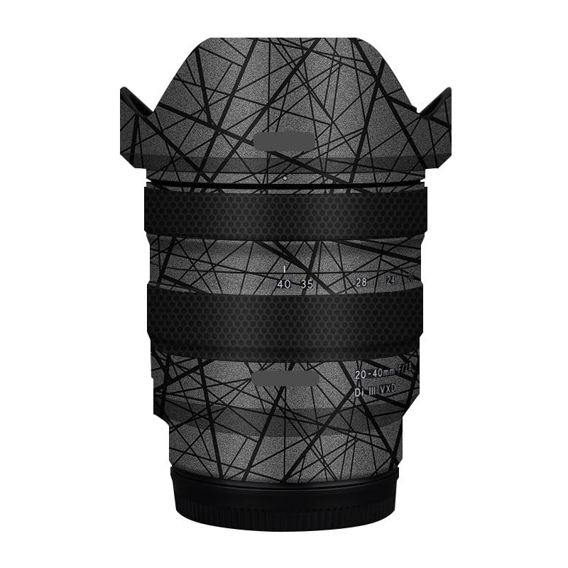 Camera Lens Sticker Coat Wrap Protective Film Body Protector Decal Skin for Tamron 20-40mm F2.8 fit for Sony Mount 20-40 F 2.8(Cross Gray)