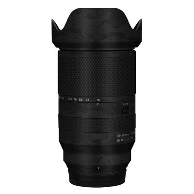 Lens Skin Vinyl Wrap Film Camera Protective Sticker for Tamron 18-300mm F3.5-6.3 fit for Fuji Mount Photography Accessories 18-300(Knight Black)