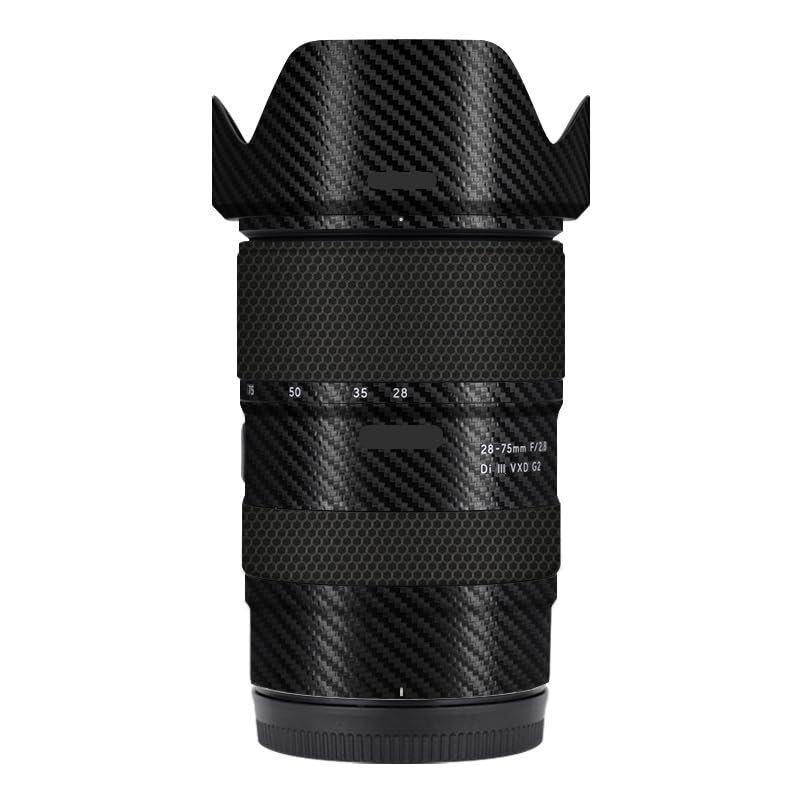 Camera Lens Skin Anti-Scratch Sticker for Tamron 28-75mm F2.8 G2 fit for Nikon Mount Coat Vinyl Protective Film Decals 28-75 F 2.8 G 2(Carbon Fiber Black)