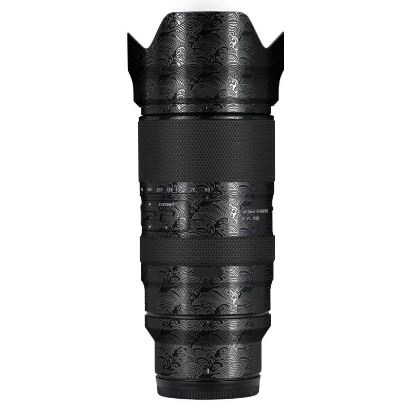 Anti-Scratch Camera Lens Sticker for Tamron 50-400mm F4.5-6.3 fit for Nikon Mount Coat Wrap Protective Film Skin Cover 50 400(Wave Black)